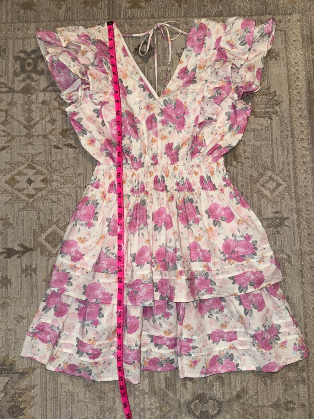 PINCH Pink Floral Ruffle Dress - Picture 10 of 10